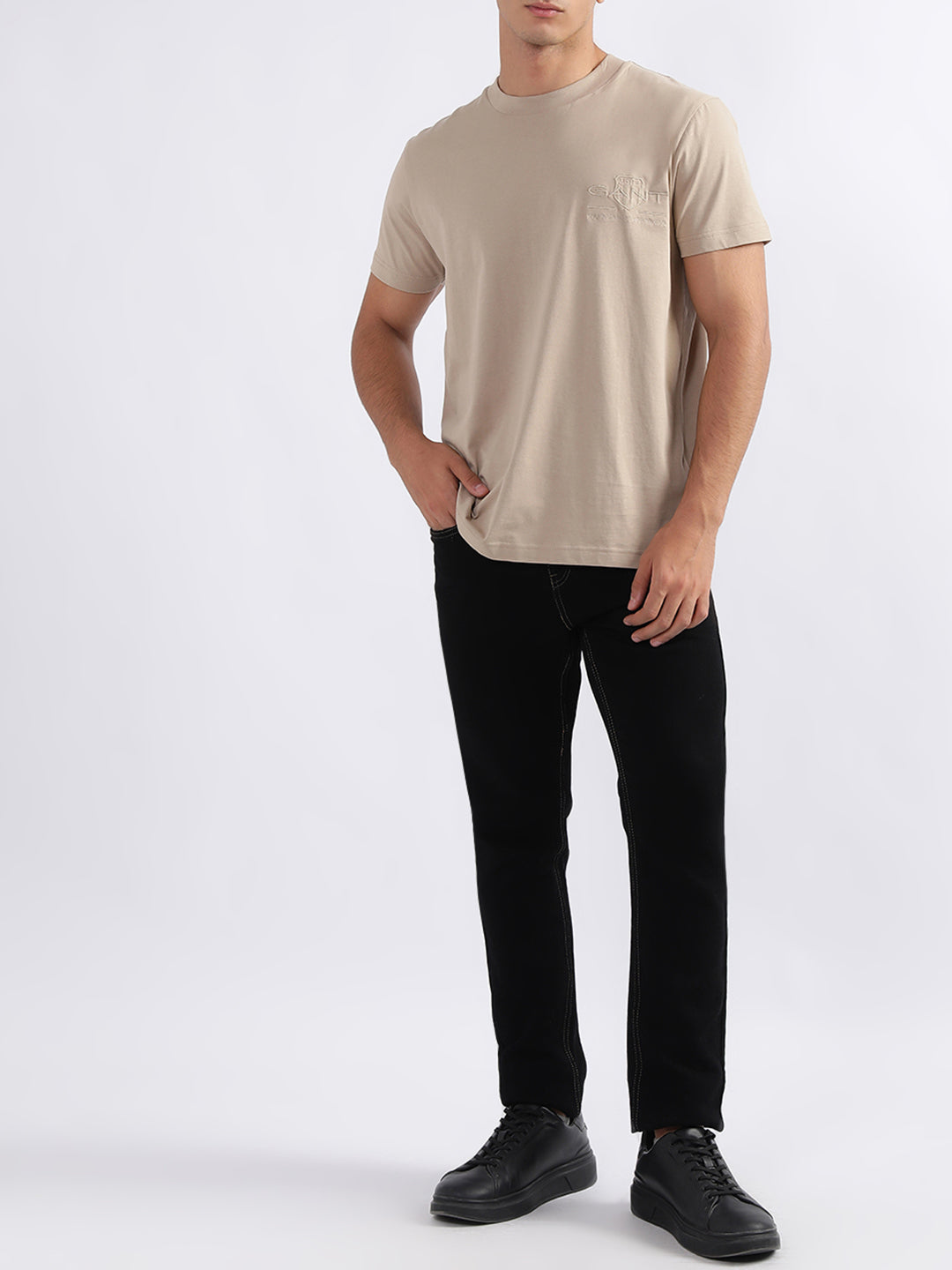 Gant Beige Regular Fit T-Shirt