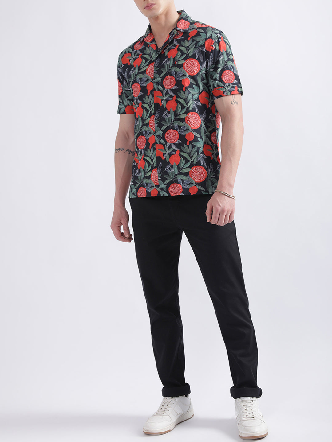 Iconic Multi Floral Print Regular Fit Shirt