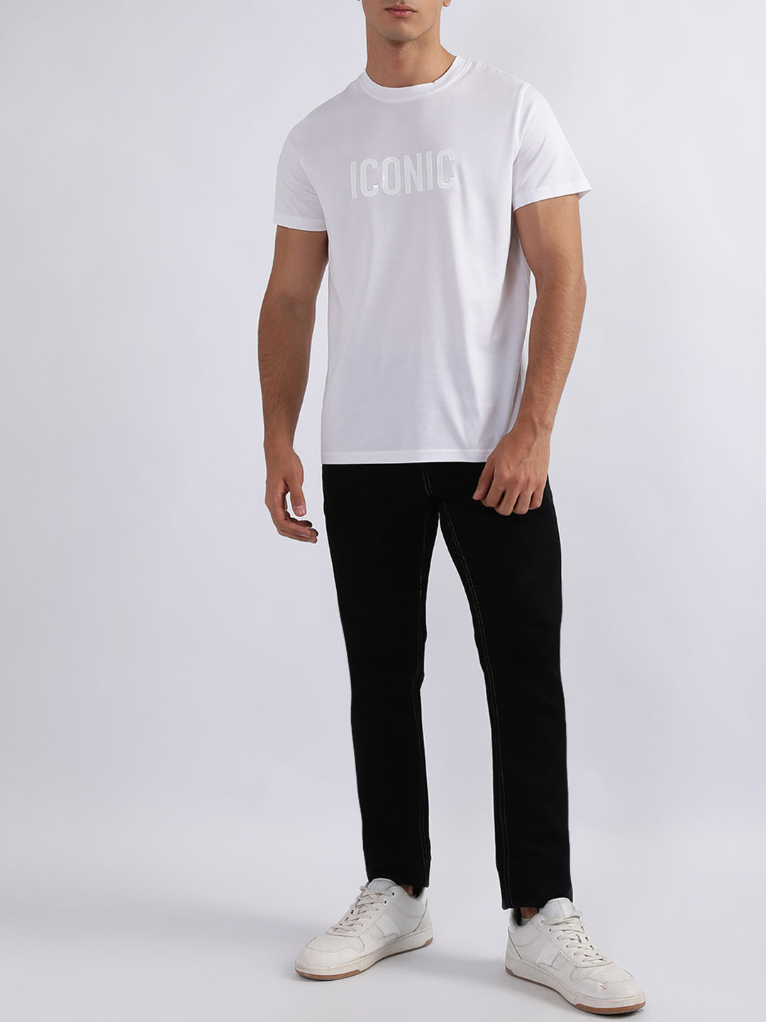 Iconic White Logo Regular Fit T-Shirt