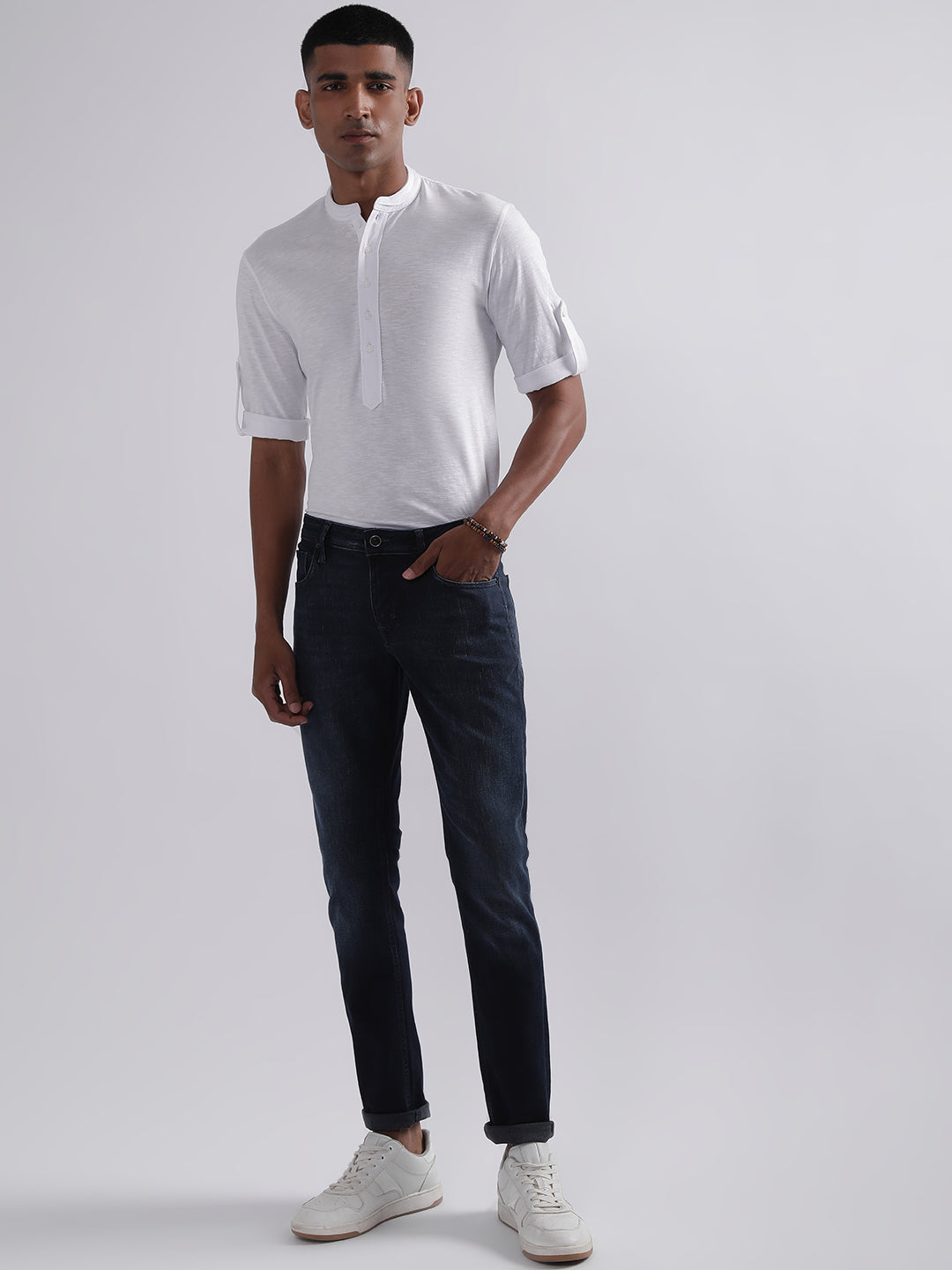 Antony Morato Men Tapered Fit Light Fade Clean Look Jeans