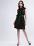 DKNY Women Black Solid Collar Dress