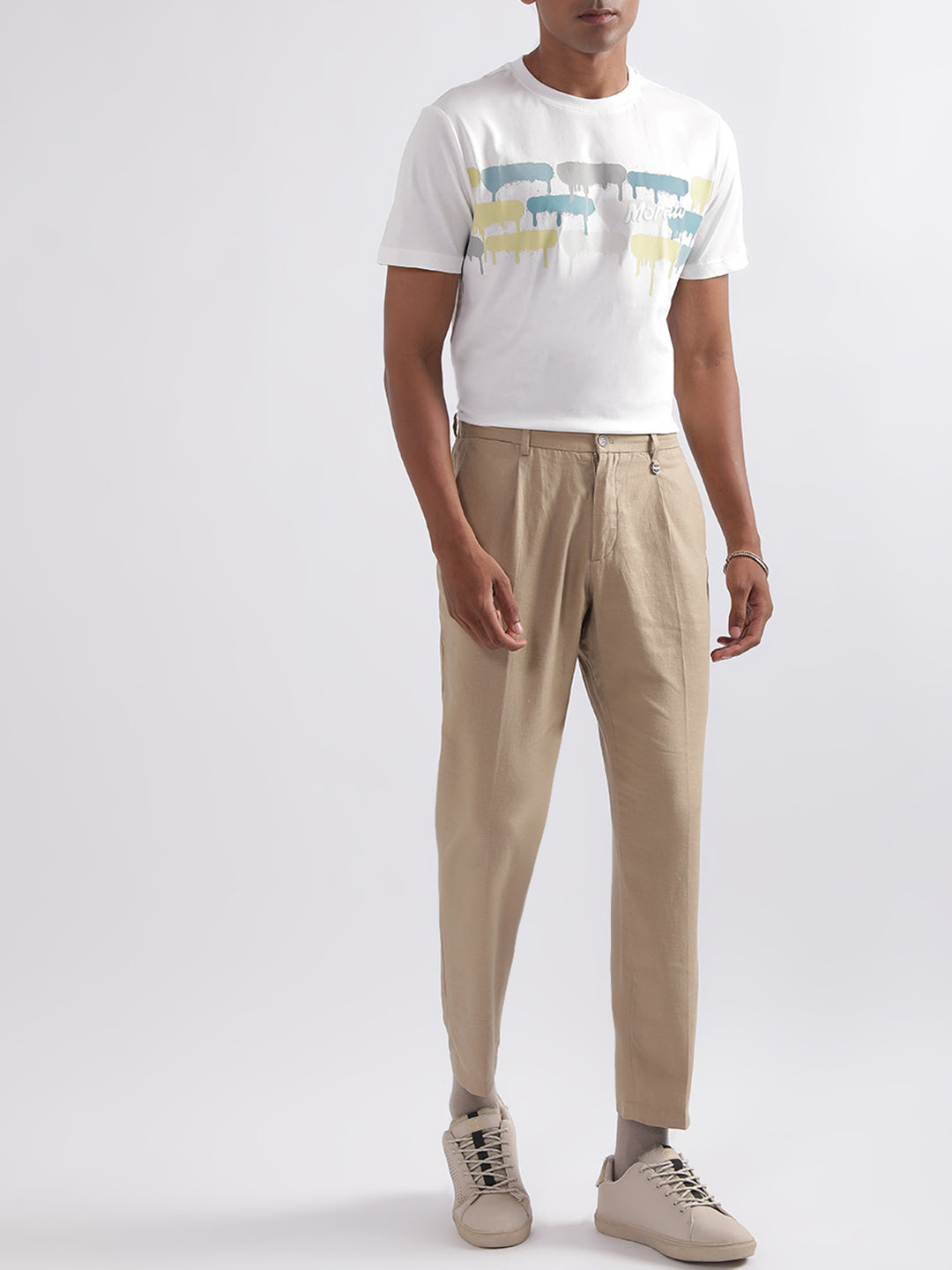 Antony Morato White Printed Regular Fit T-Shirt