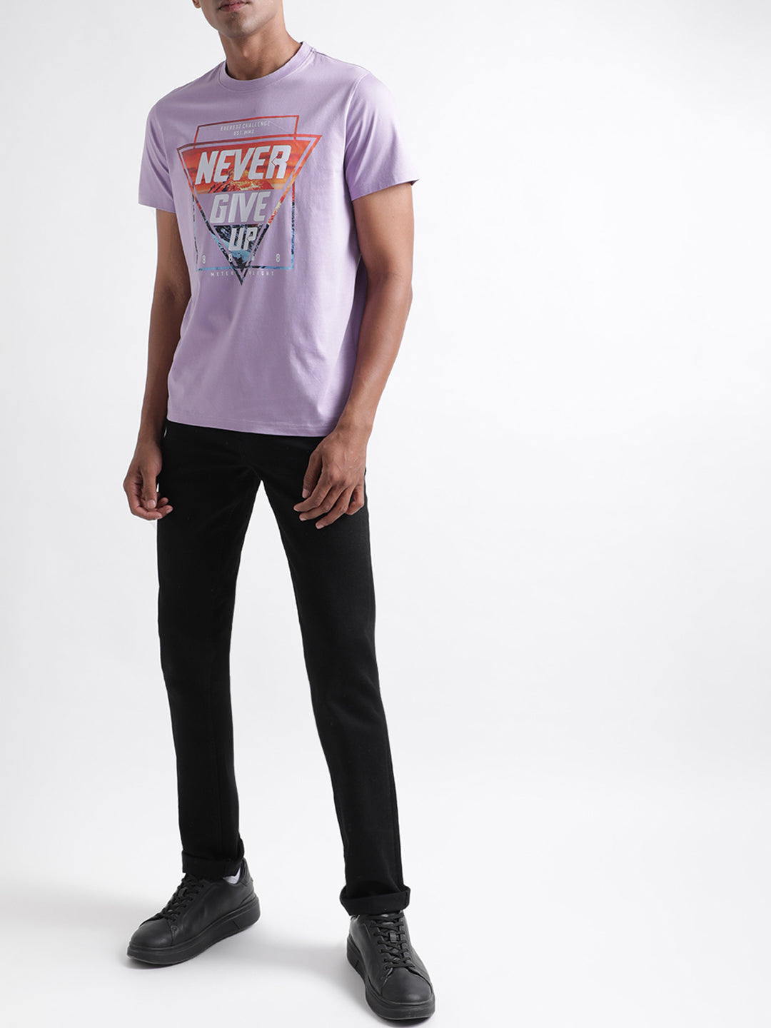 Iconic Lilac Logo Regular Fit T-Shirt