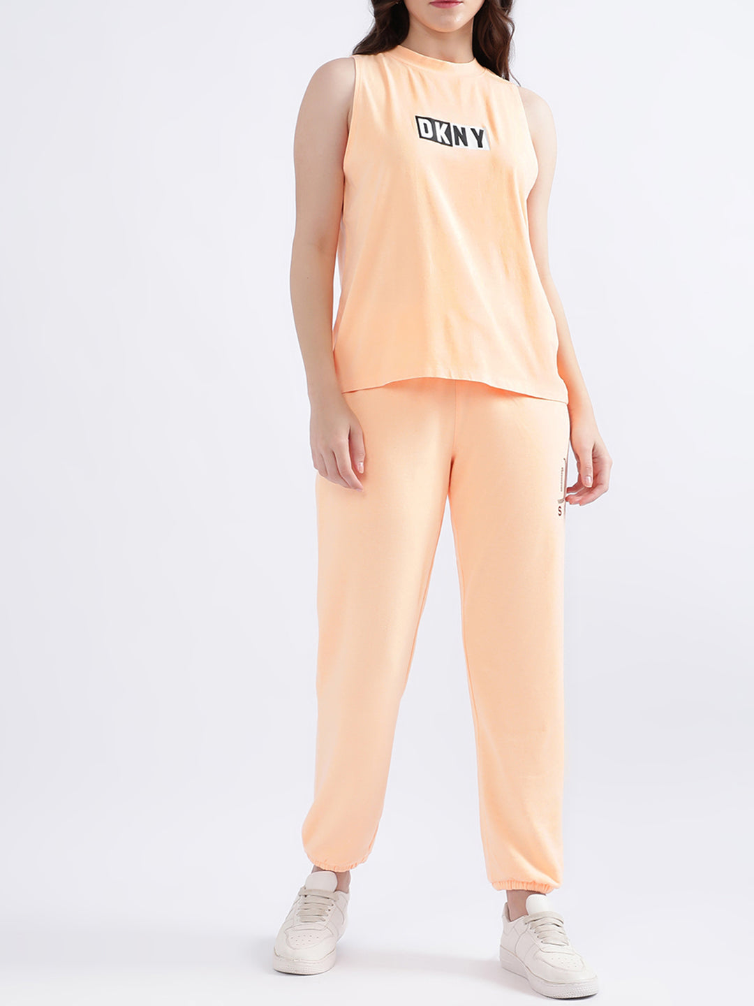 Dkny Peach Fashion Logo Regular Fit Top