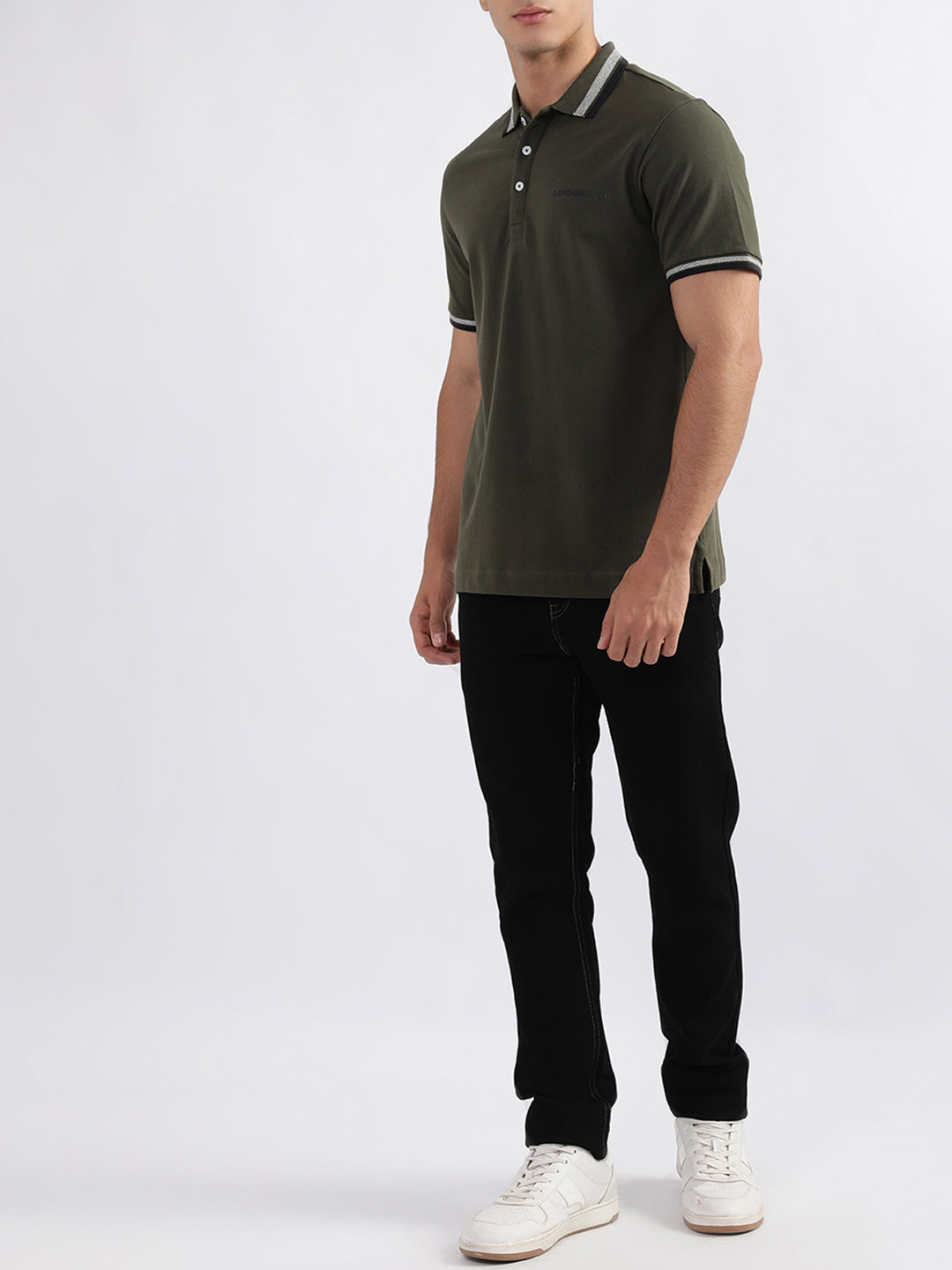 Lindbergh Green Fashion Regular Fit Polo T-Shirt