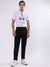 Iconic Men Black Solid Regular Fit Trouser