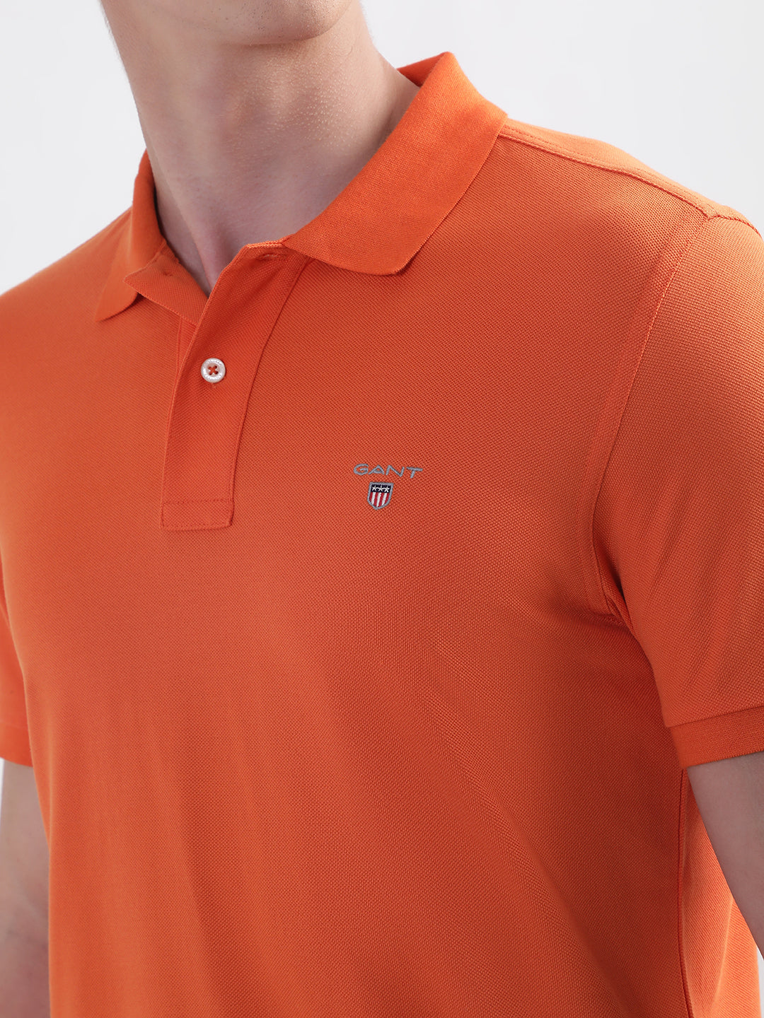 Gant Orange Original Regular Fit Pique Polo T-Shirt