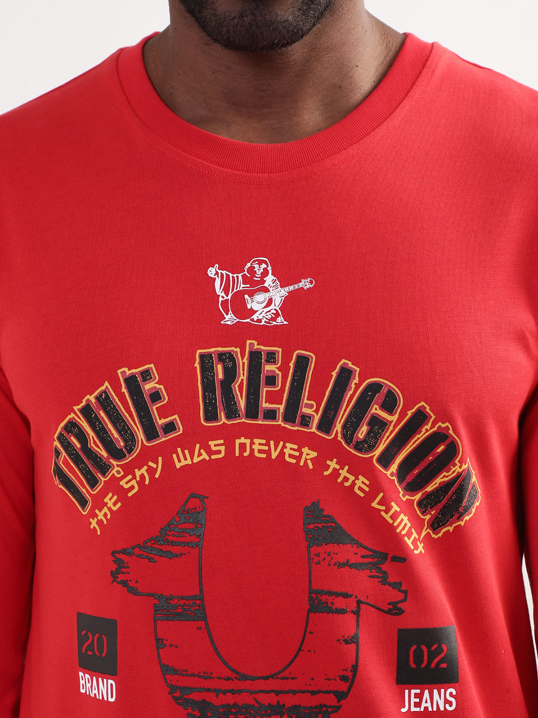 True Religion Chinese Red Logo Regular Fit T-Shirt