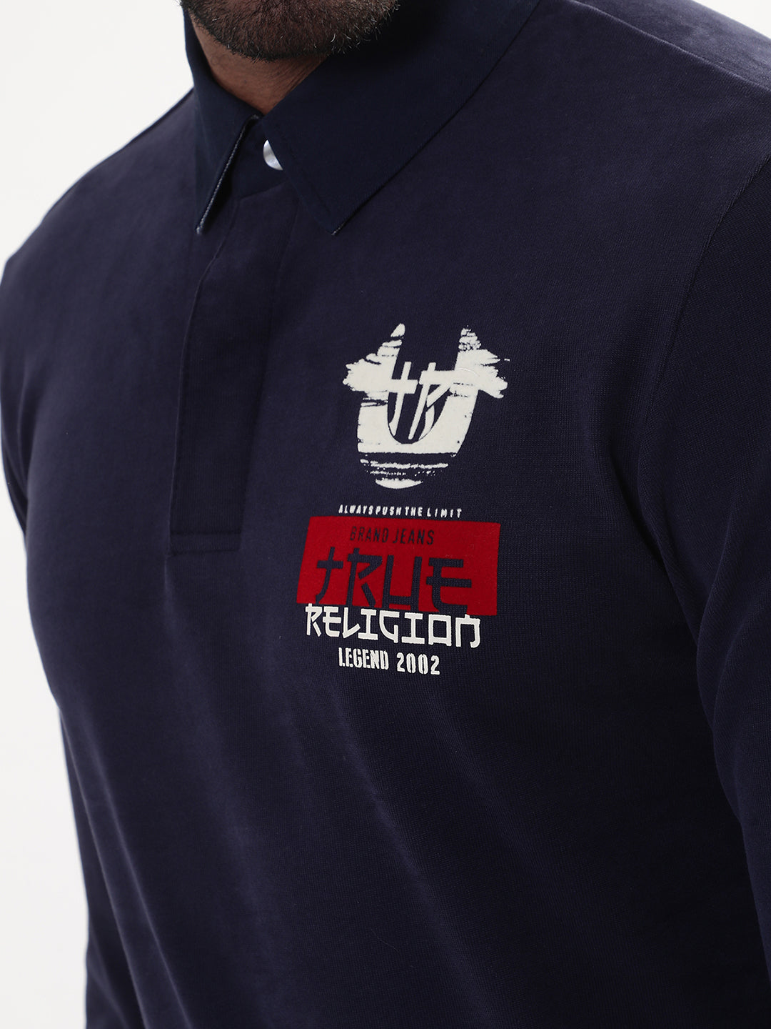 True Religion Peacoat Regular Fit Polo T-Shirt