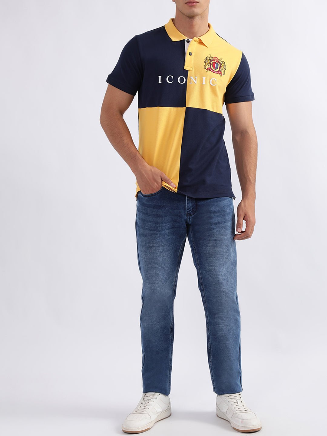 Iconic Navy Logo Regular Fit Polo T-Shirt