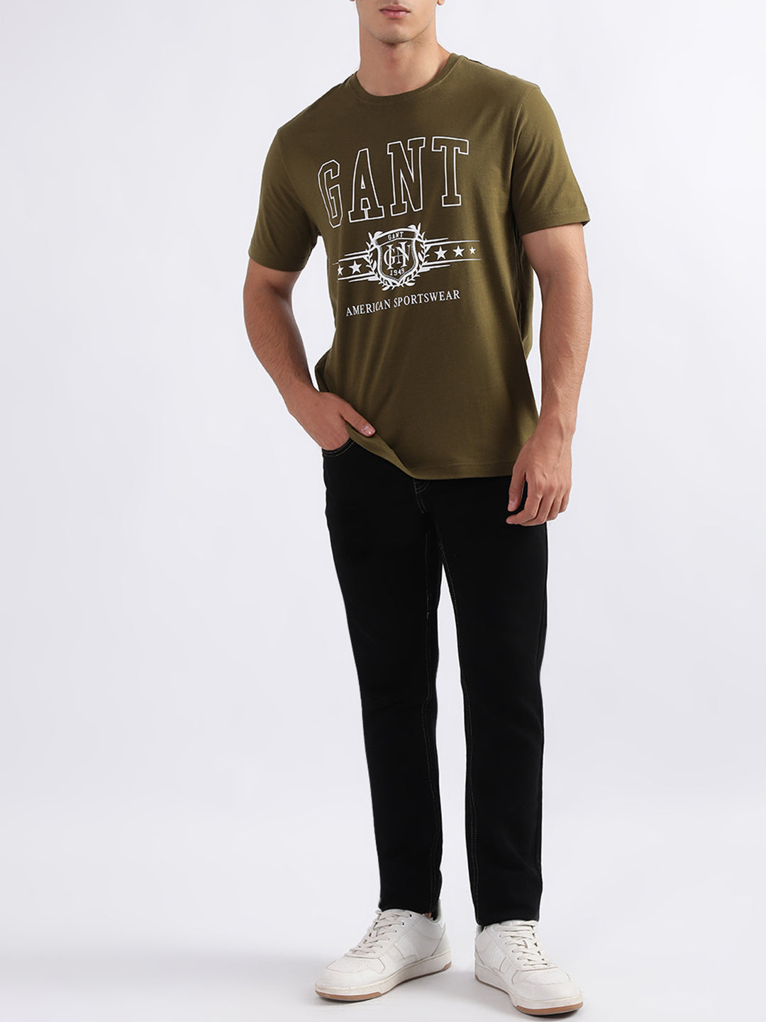 Gant Green Logo Regular Fit T-Shirt