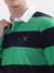 Gant Green Striped Regular Fit Polo T-Shirt