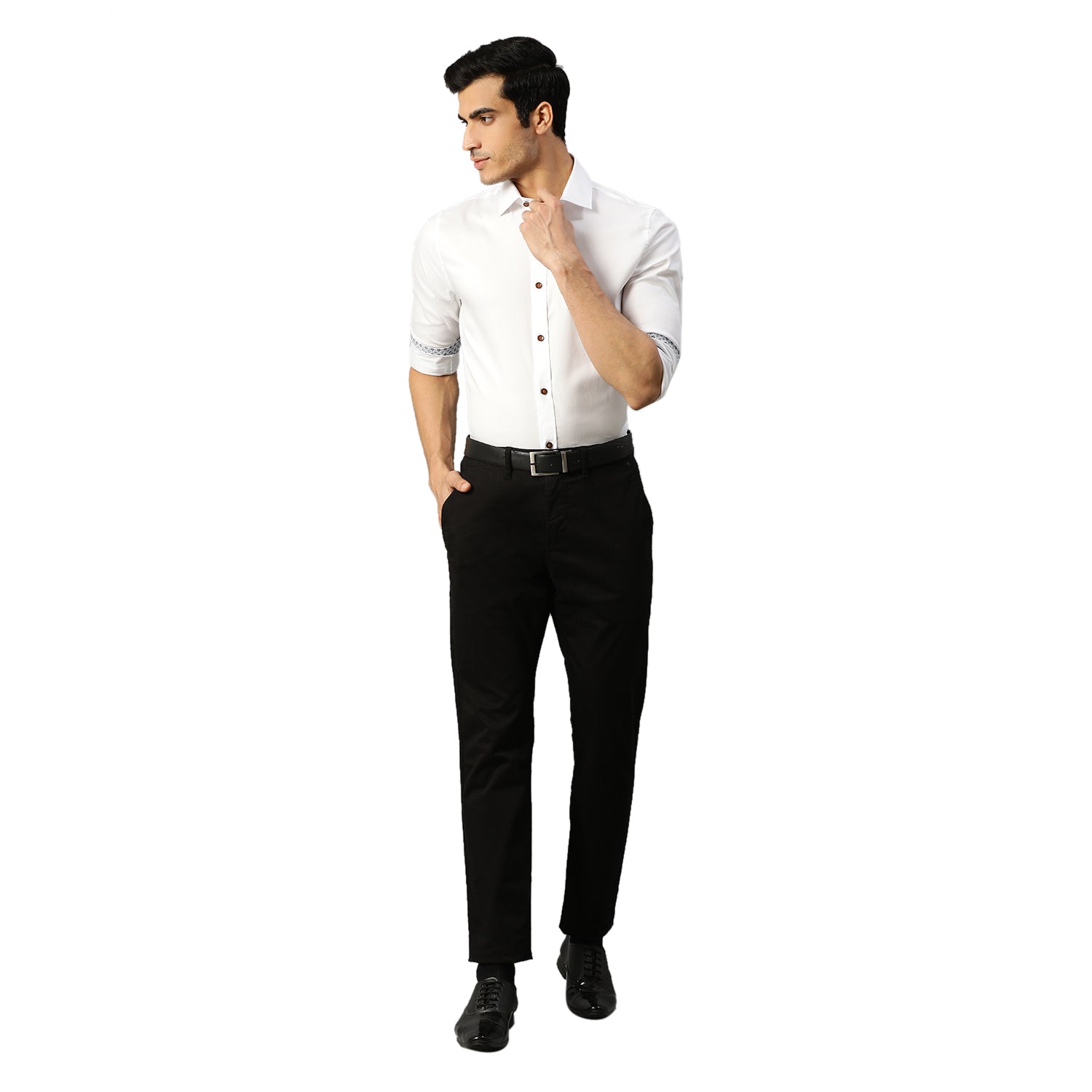 Elastic Waist Black Comfort Men Trouser | Wholesale Boho Clothing