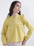 Elle Women Yellow Solid Round Neck Top