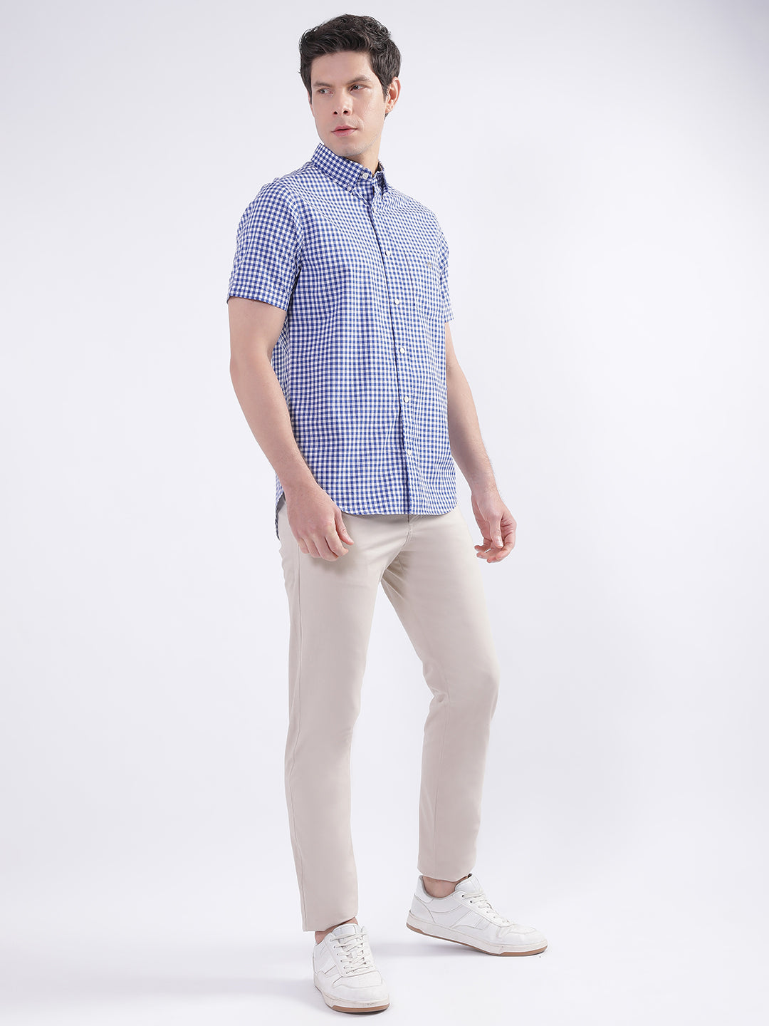 Gant Blue Fashion Checked Regular Fit Shirt