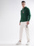 Gant Men Green Solid Hooded Sweatshirt