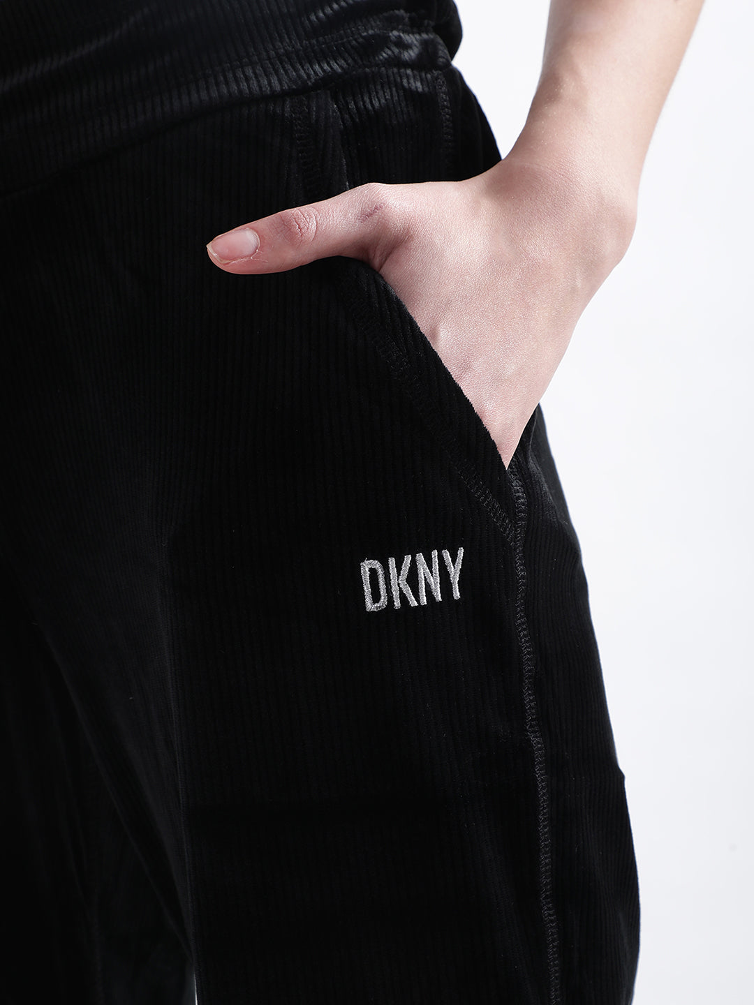 DKNY Women Black Regular Fit Sweatpant