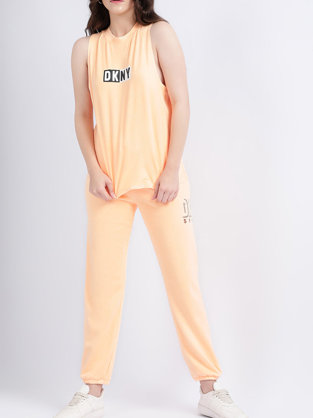 Dkny Peach Fashion Logo Regular Fit Top