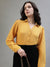 Iconic Women Yellow Solid Collar Top