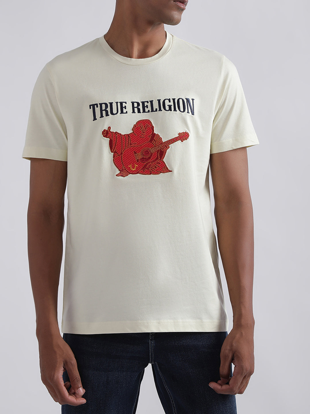 Red and gold 2024 true religion shirt