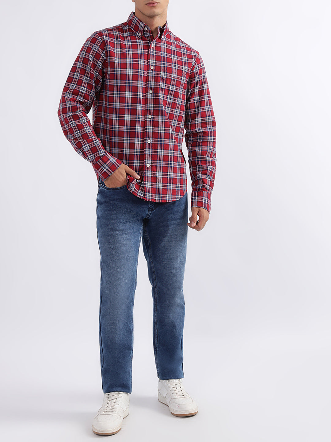 Gant Red Checked Regular Fit Shirt