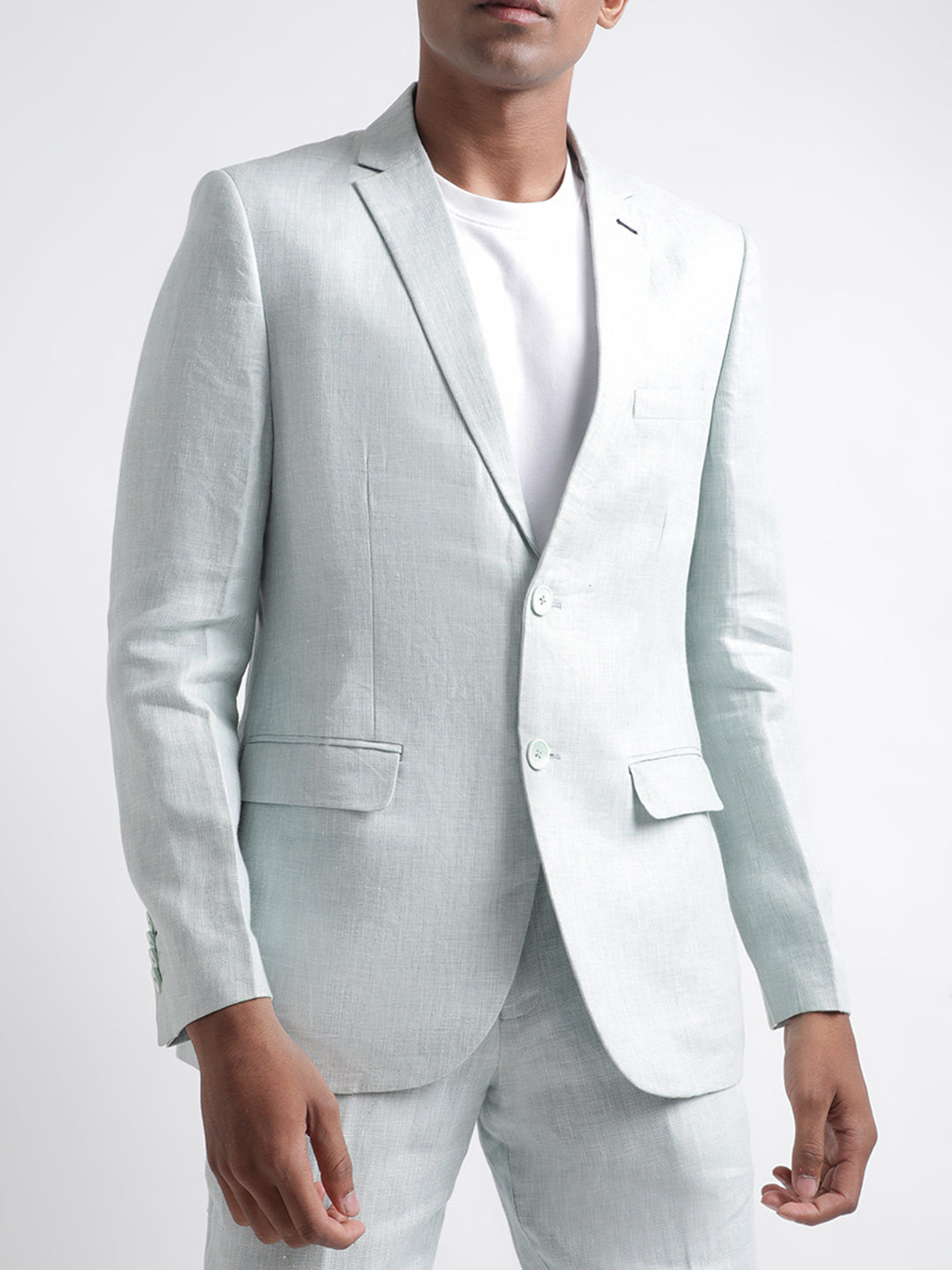 Buy VAN HEUSEN Linen Slim Fit Mens Jacket | Shoppers Stop