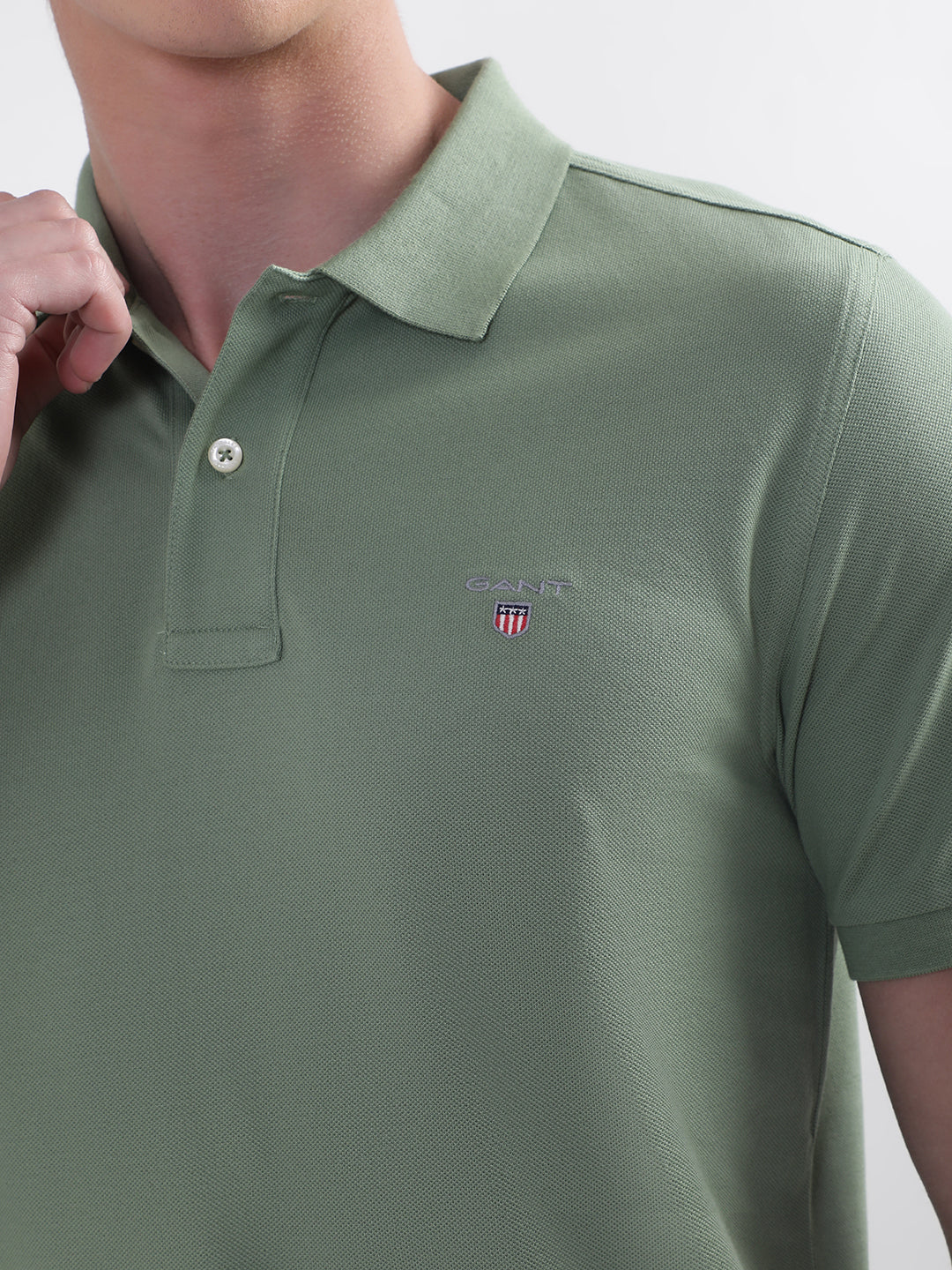 Gant Green Original Regular Fit Pique Polo T-Shirt