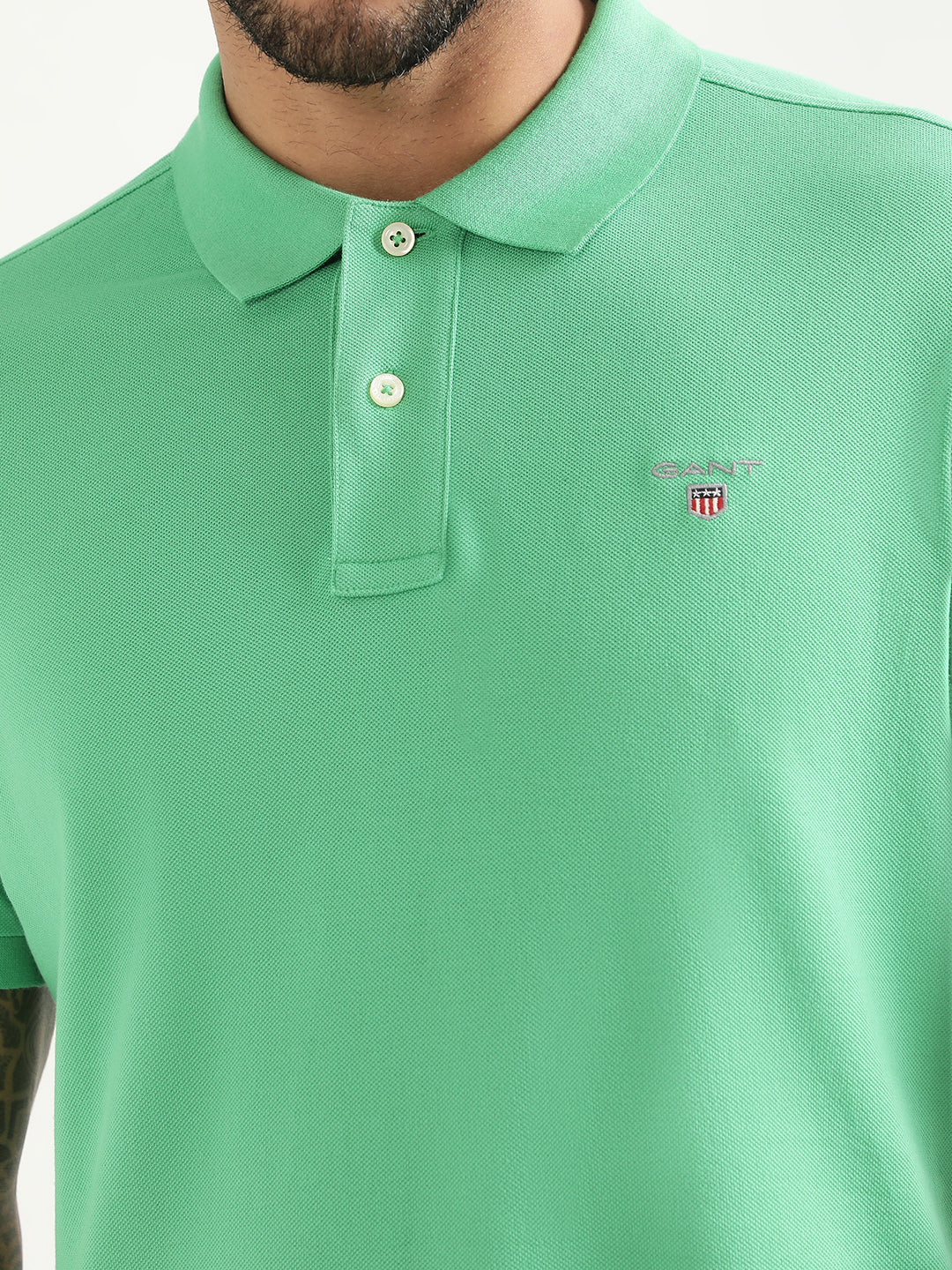 Gant Green Original Regular Fit Pique Polo T-Shirt