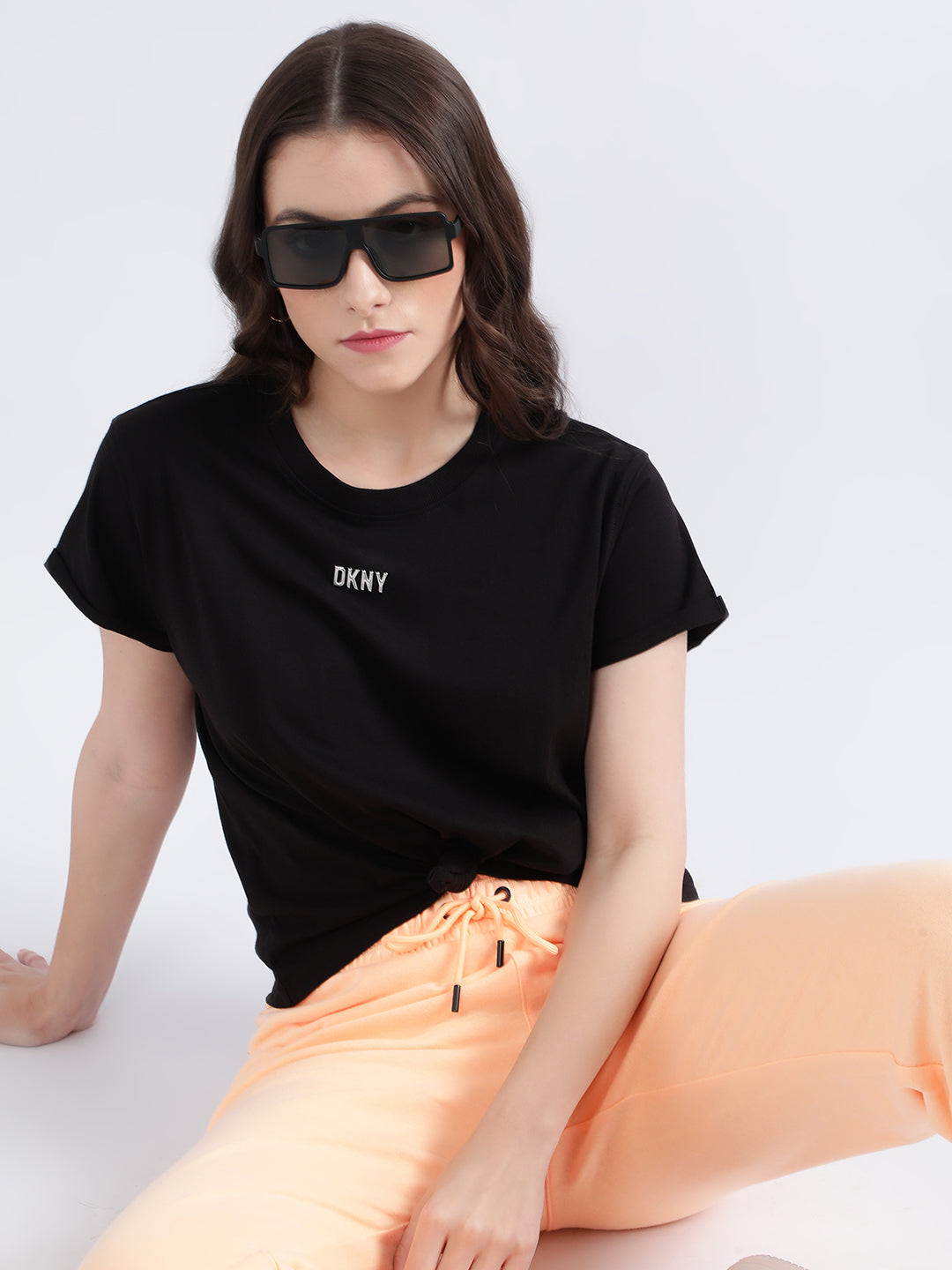 Dkny Black Fashion Regular Fit T-Shirt