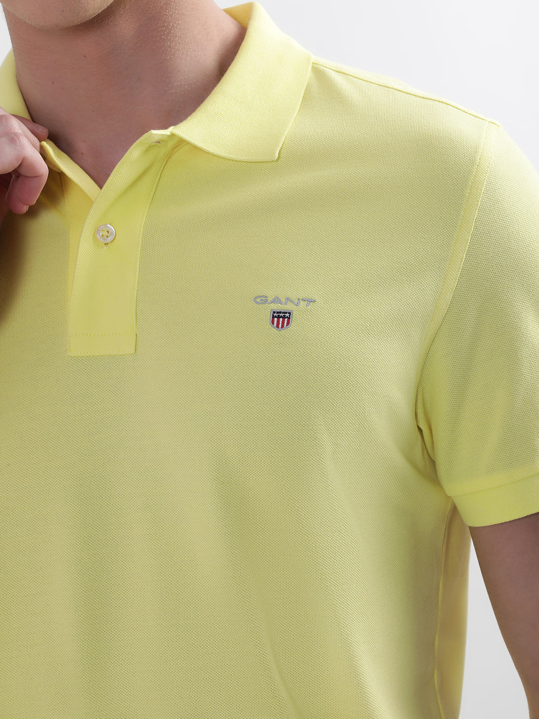 Gant Yellow Original Regular Fit Pique Polo T-Shirt