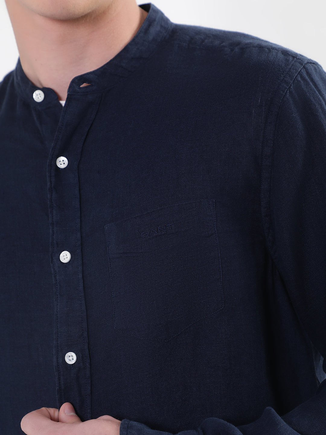 Gant Blue Untucked Garment Dyed Regular Fit Shirt