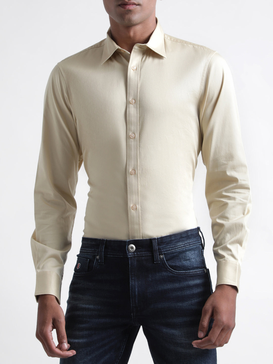 Iconic Beige Slim Fit Shirt