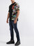 Just Cavalli Black Fashion Floral Print Slim Fit T-Shirt