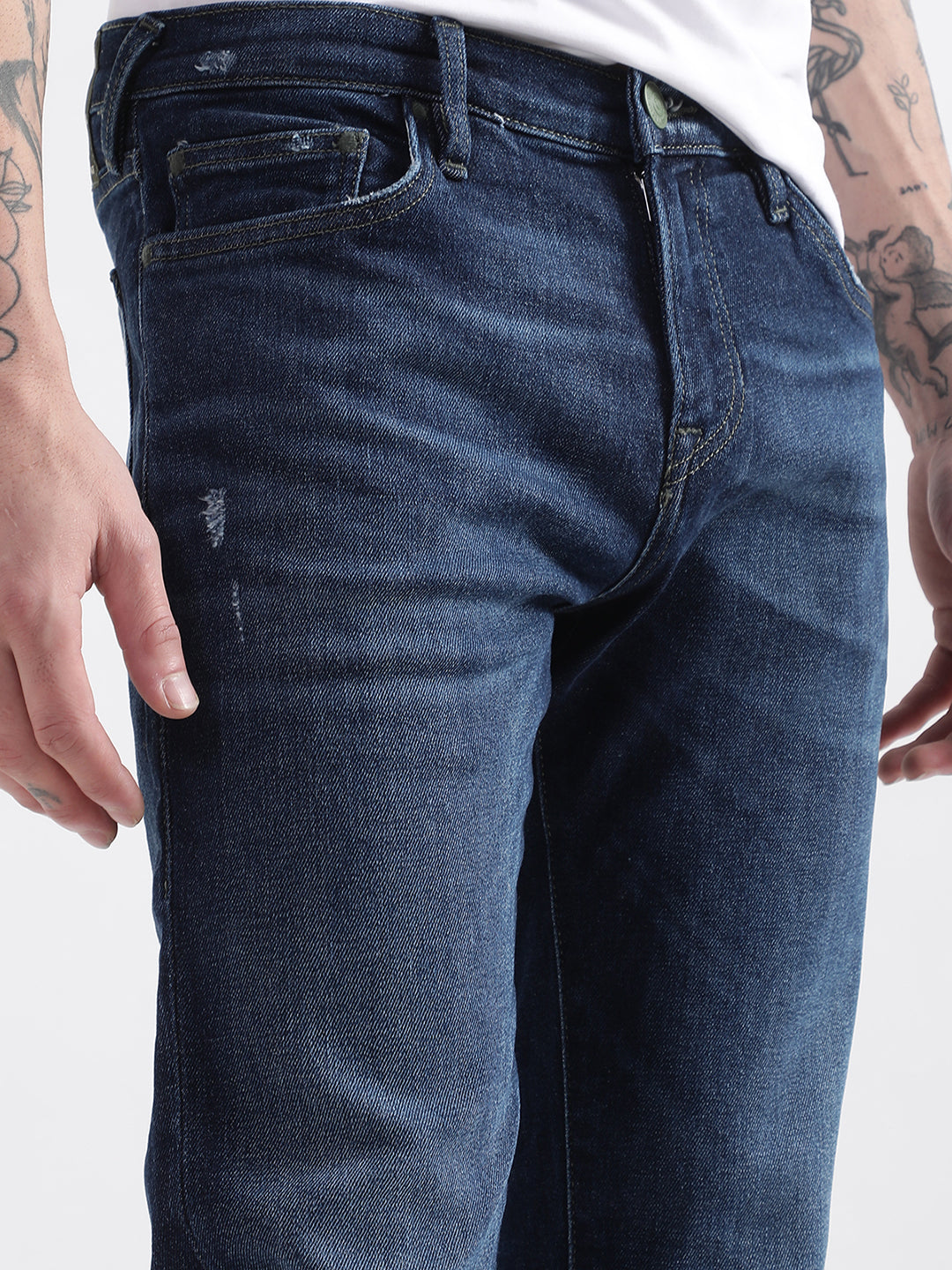 True Religion Men Blue Light Fade Stretchable Jeans