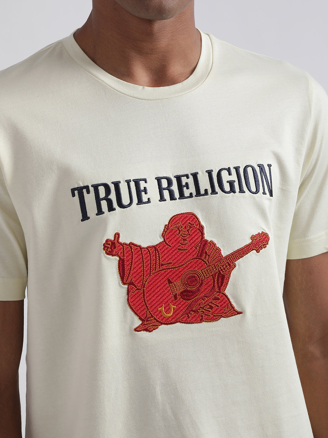 True Religion Yellow Logo Regular Fit T-Shirt