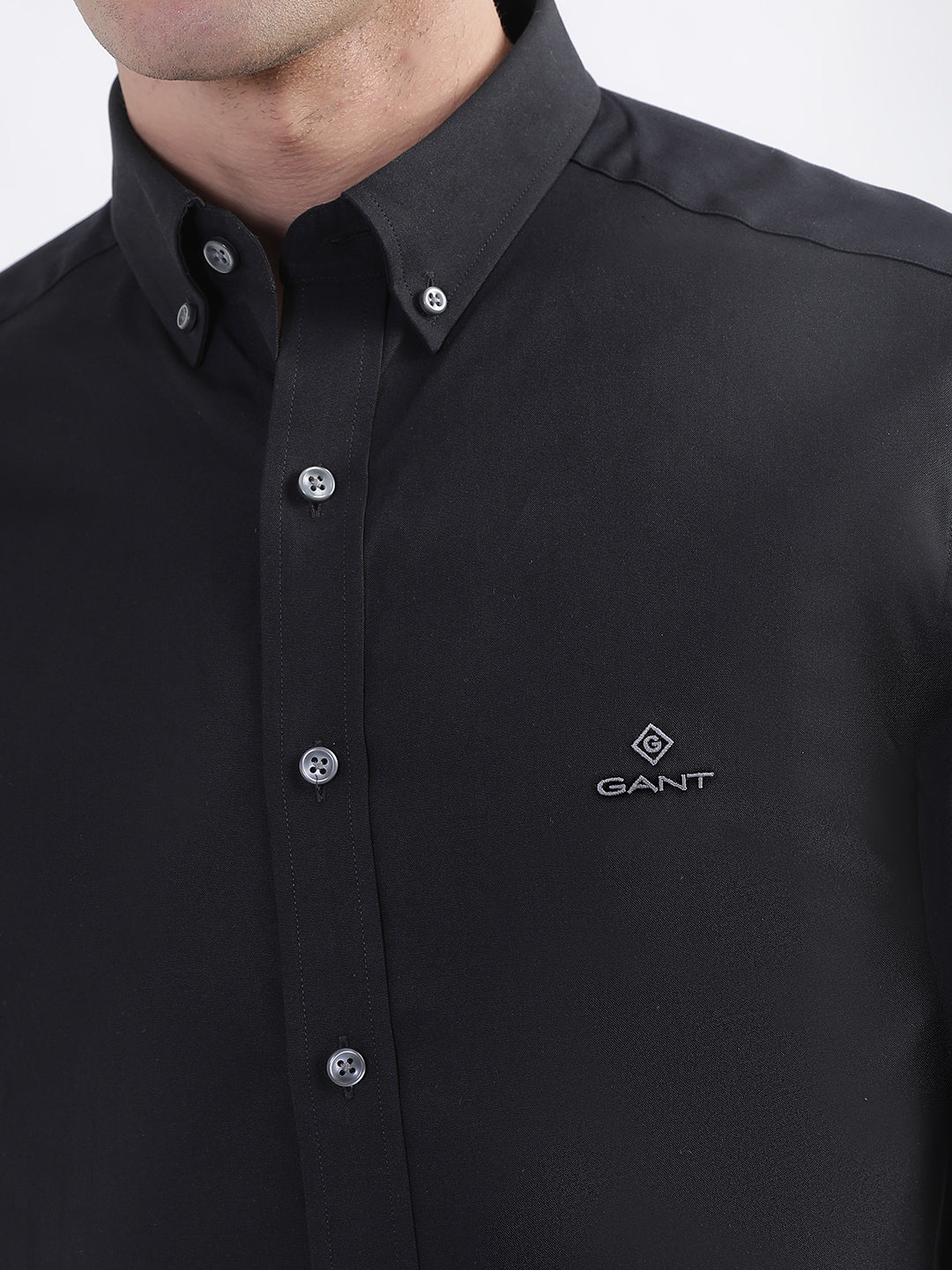 Gant Black Pinpoint Oxford Slim Fit Shirt