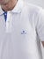 Gant White Contrast Pique SS Rugger Slim Fit Polo T-Shirt