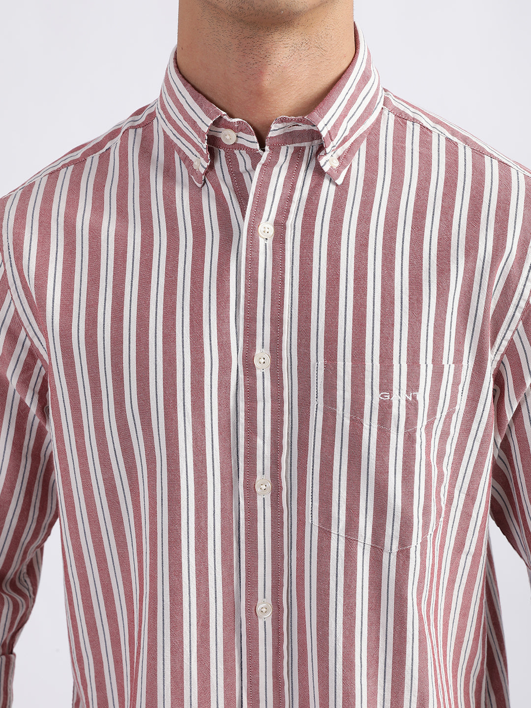 Gant Red Striped Regular Fit Shirt