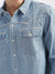 True Religion Blue Fashion Regular Fit Denim Cargo Shirt