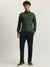 Gant Men Green Solid Round Neck Sweater