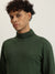 Gant Men Green Solid Round Neck Sweater