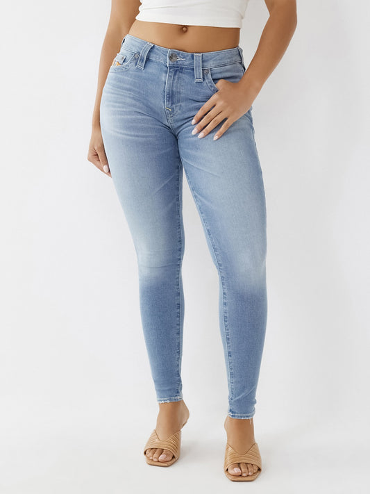 True Religion Women Blue Washed Skinny Fit Jeans