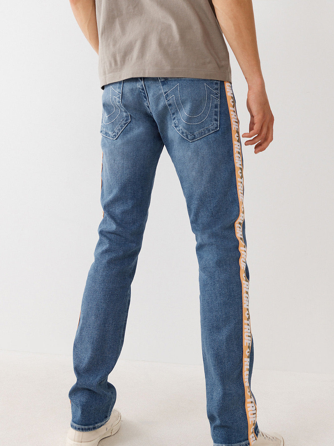 True Religion Men Blue Solid Slim Fit Jeans