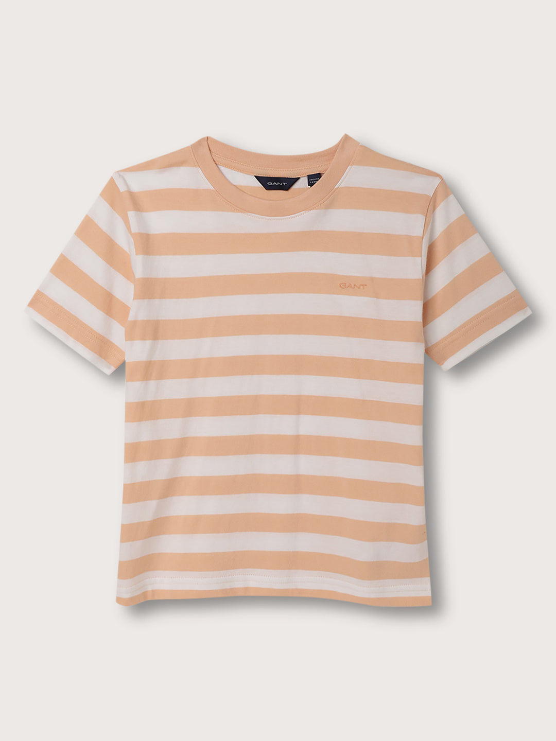 Gant Kids Peach Striped Relaxed Fit T-Shirt