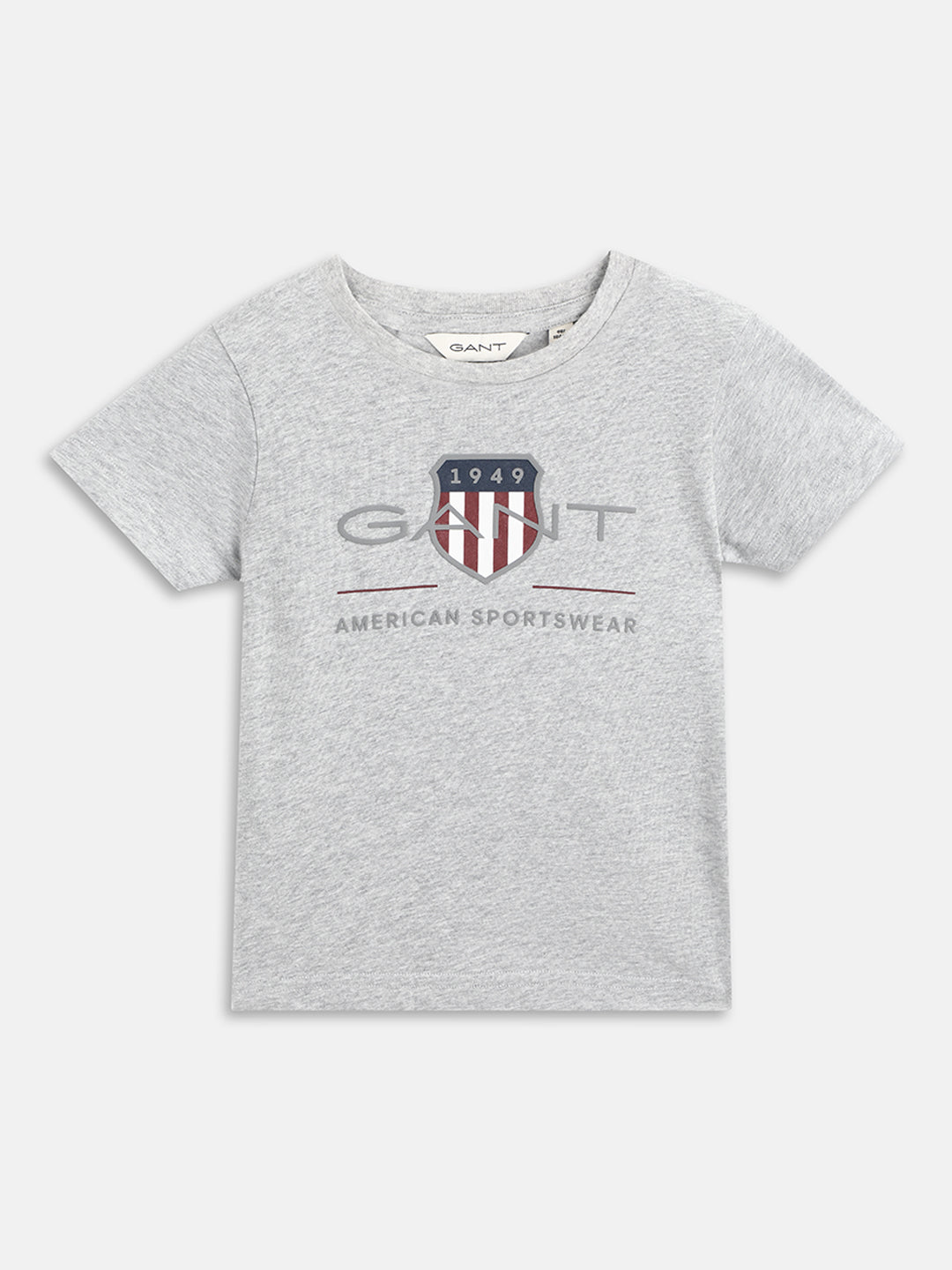 Gant Kids Grey Logo Regular Fit T-Shirt