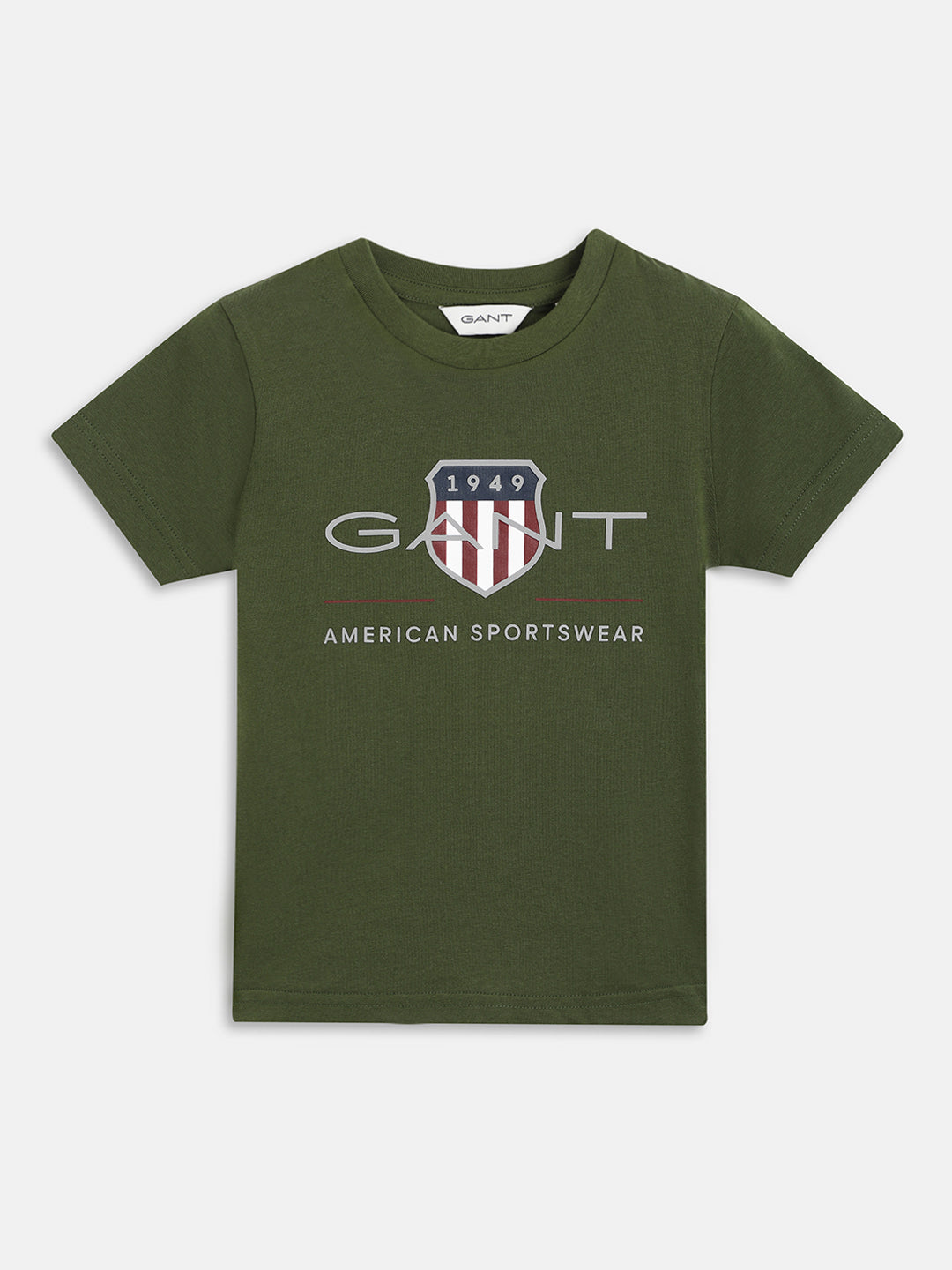 Gant Kids Olive Logo Regular Fit T-Shirt