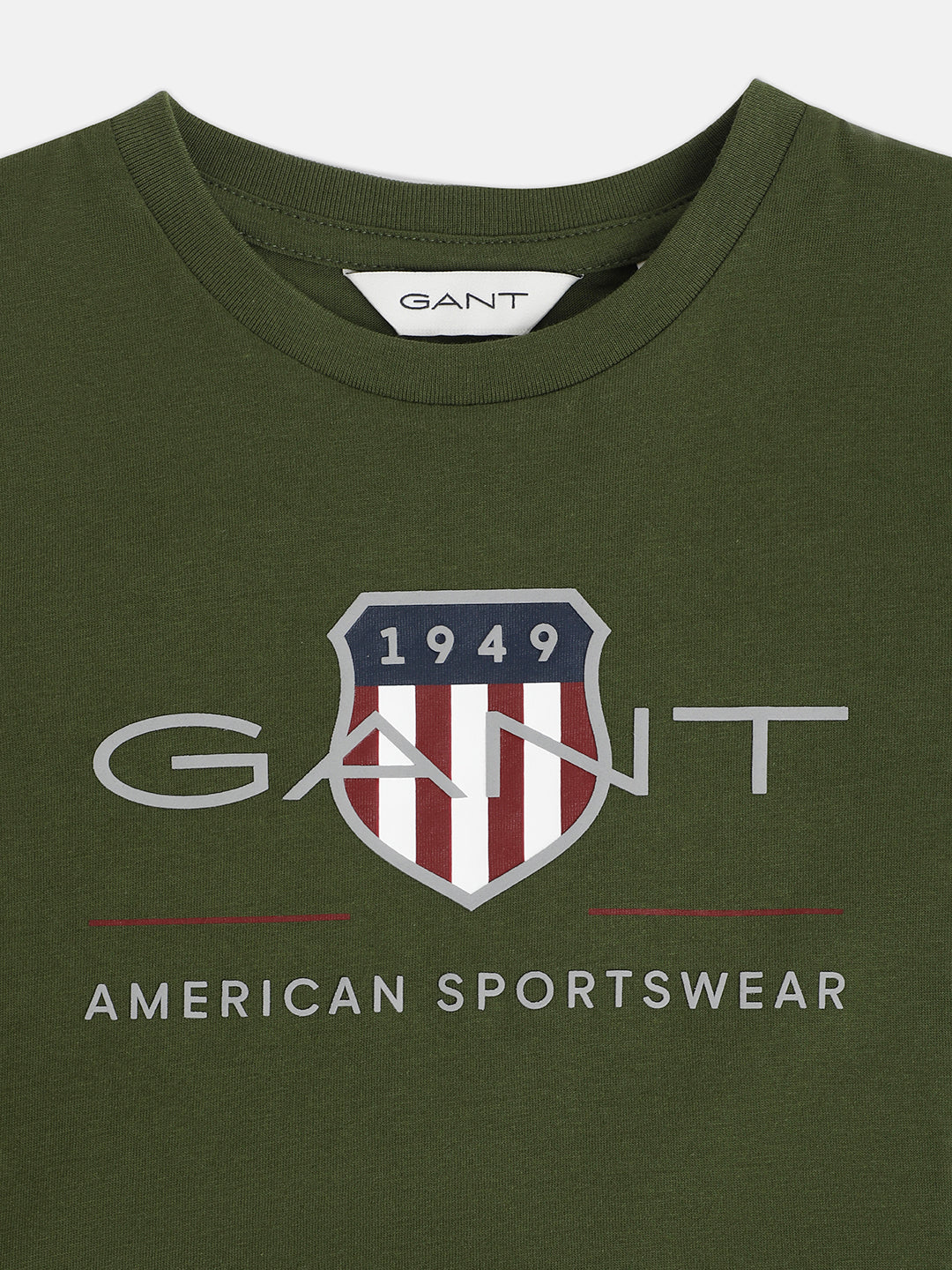 Gant Kids Olive Logo Regular Fit T-Shirt