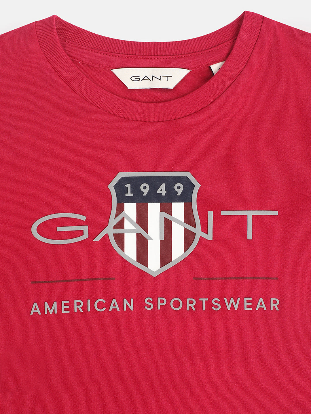 Gant Kids Pink Logo Regular Fit T-Shirt