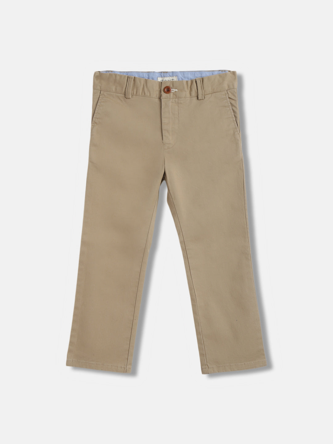 Gant Boys Beige Solid Regular Fit Trouser