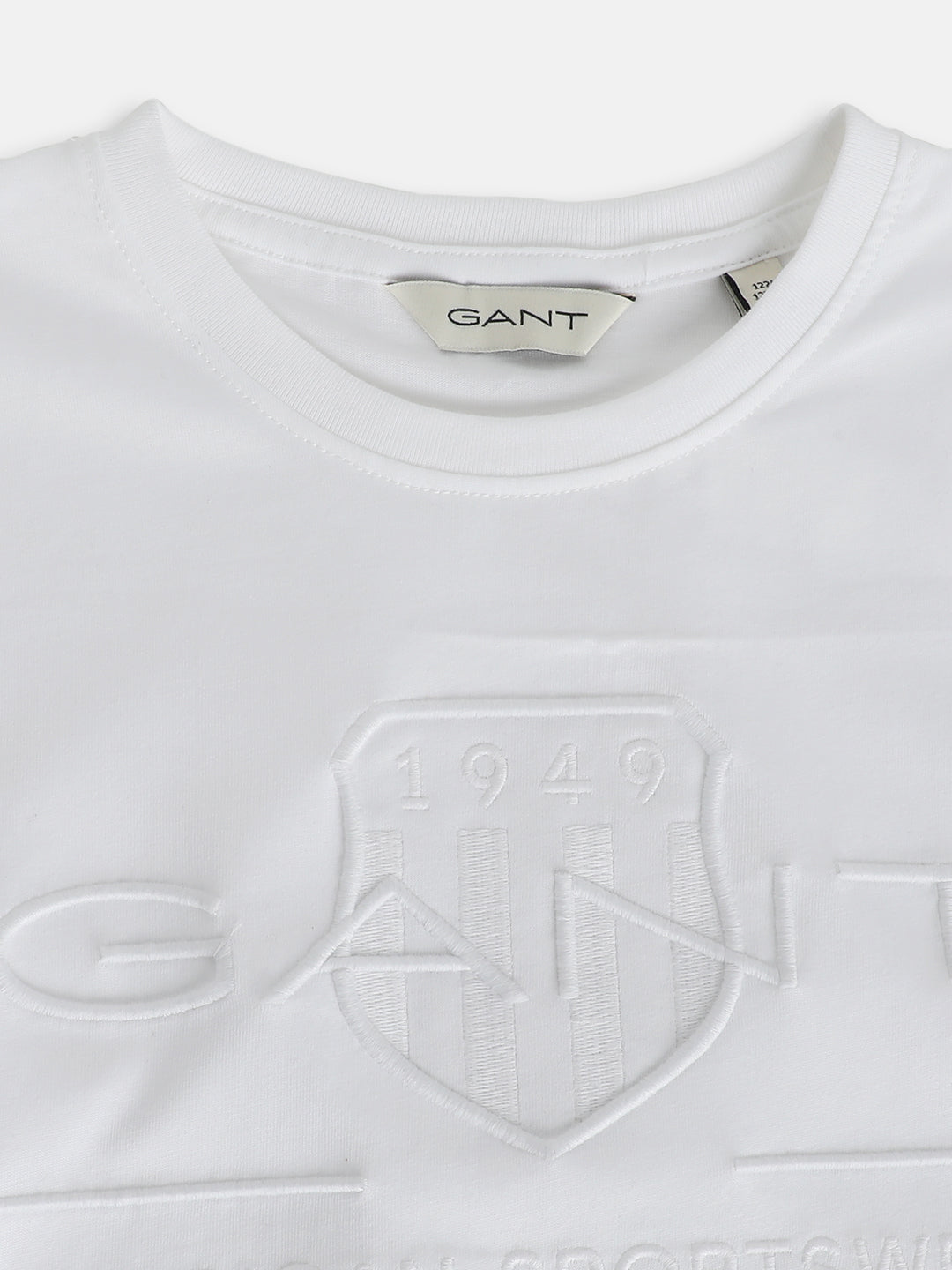 Gant Kids White Logo Regular Fit T-Shirt